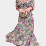 Maddalena - Abito lungo a fiori con scollo a V