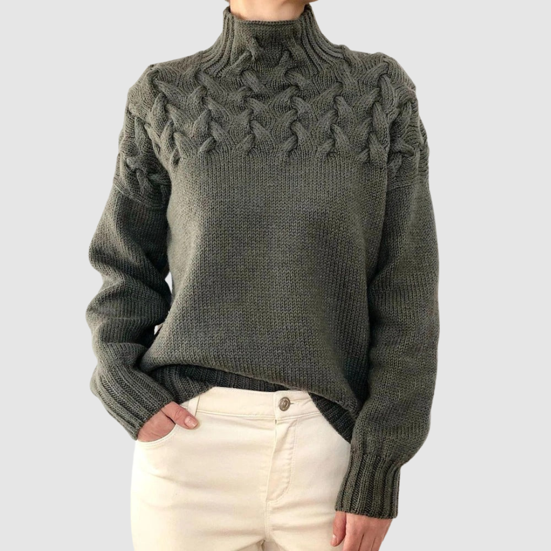 Stefania - Maglione caldo a collo alto