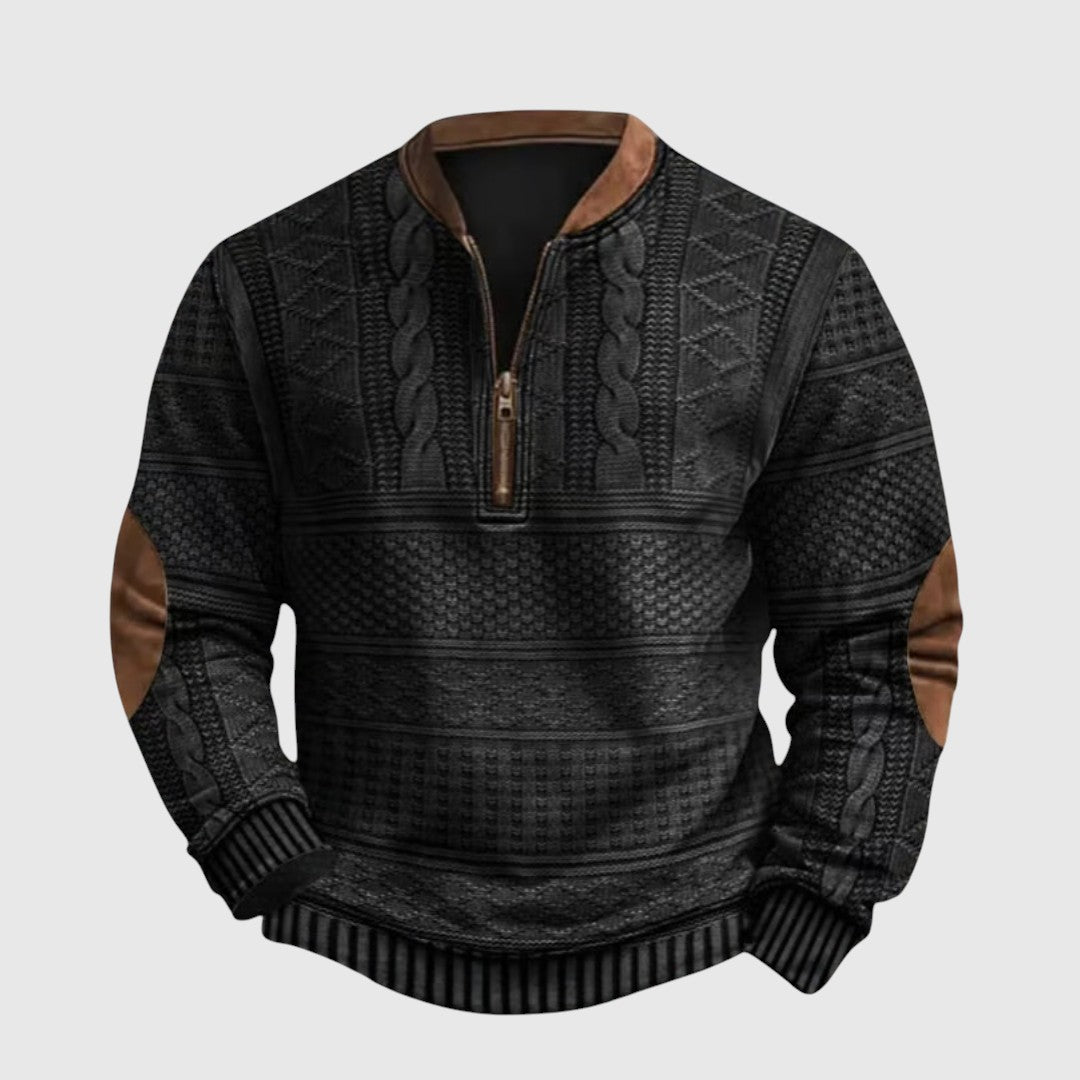 Carlo - Maglione con mezza zip