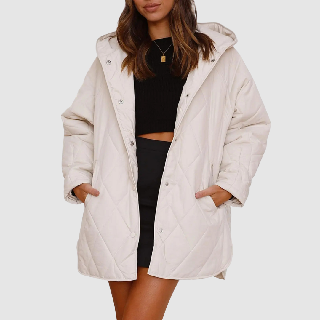Cristina - Cappotto invernale oversize con cappuccio