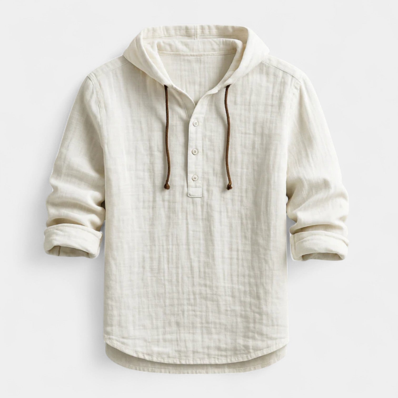 Adamo - Camicia in lino con cappuccio