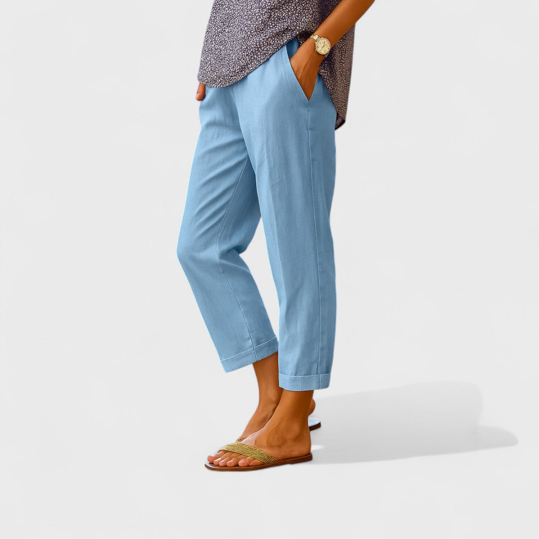 Ottilia - Pantaloni estivi in lino e cotone