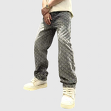 Pantaloni in jeans jacquard