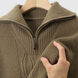 Angelo - Gilet Taranto con zip in lana merino
