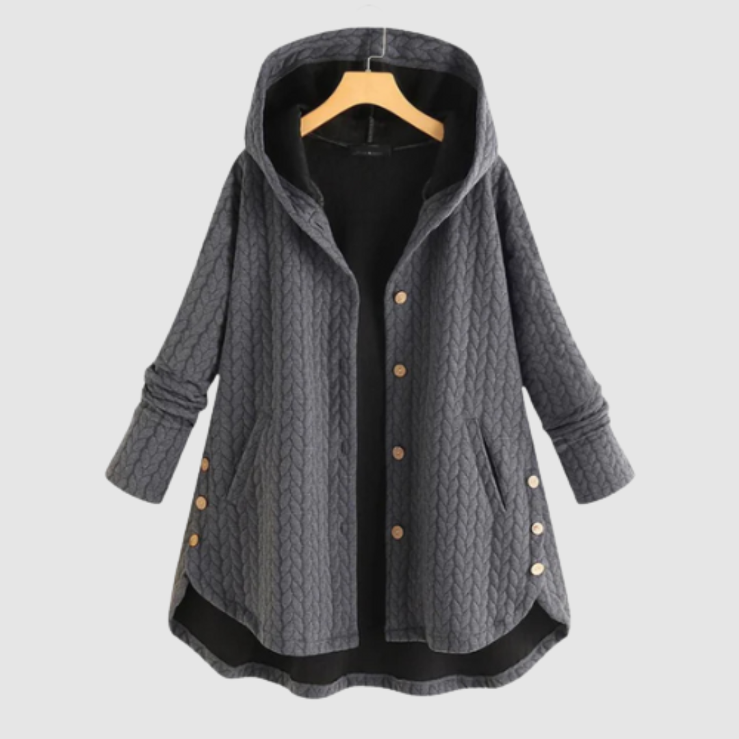 Susanna - Cappotto trapuntato con cappuccio e bottoni