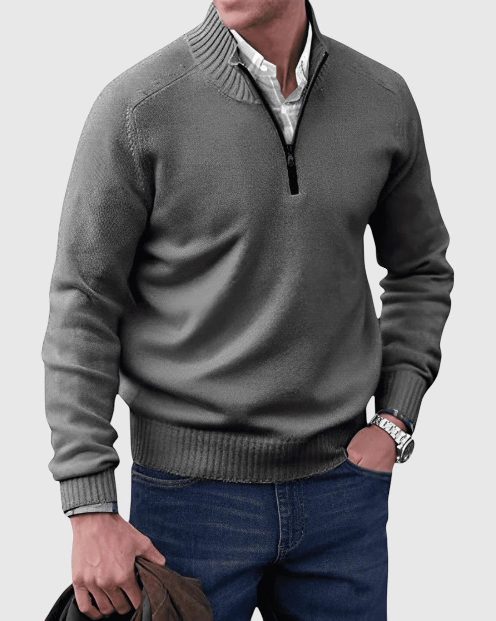Fabio - Cardigan con zip