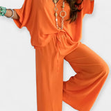 Veronica - Completo ampio con pantaloni larghi e blusa leggera
