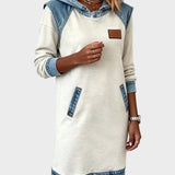 Irene - Abito in denim con cappuccio