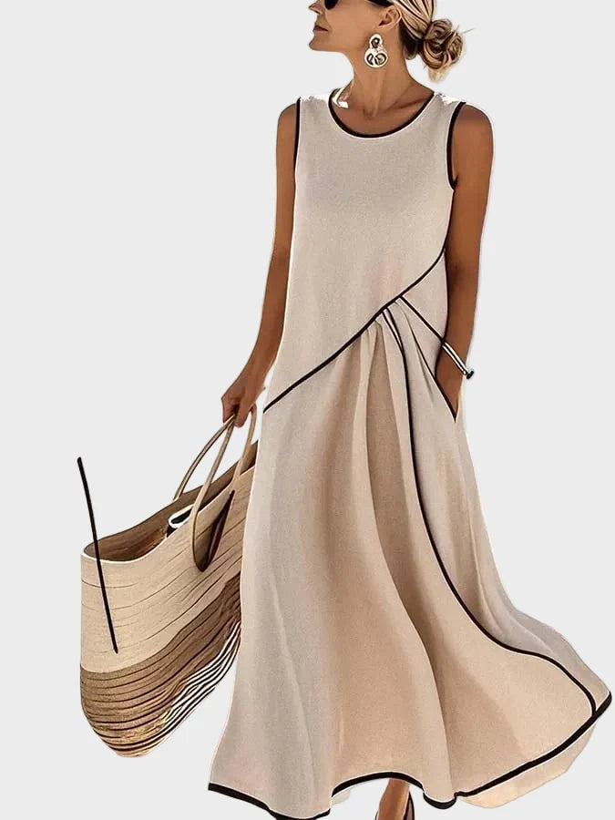Erminia - Abito elegante senza maniche