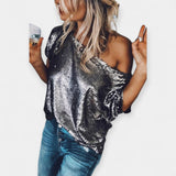 Natalia - Blusa in seta con paillettes