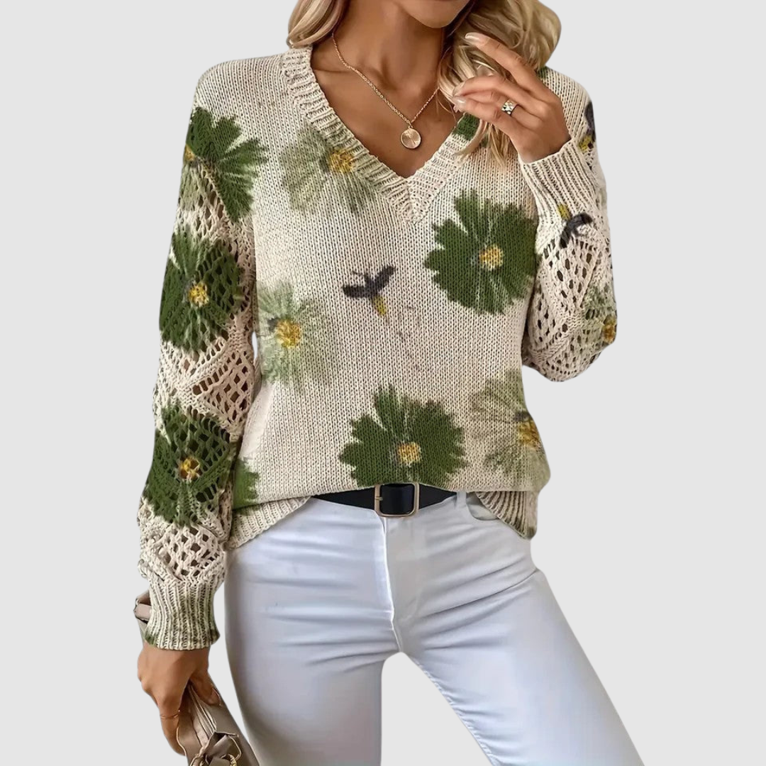 Ursula - Maglione elegante a fiori