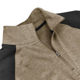 Camicia in cotone con collo alla coreana