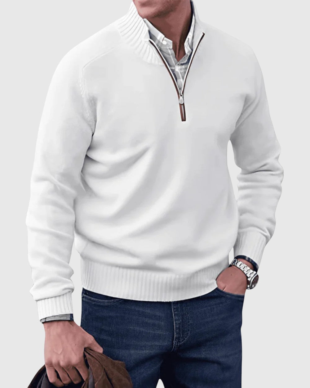 Fabio - Cardigan con zip