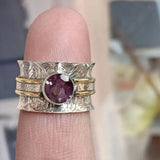 Anello meditativo bohémien in cristallo