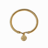 Bracciale dorato con motivo a moneta
