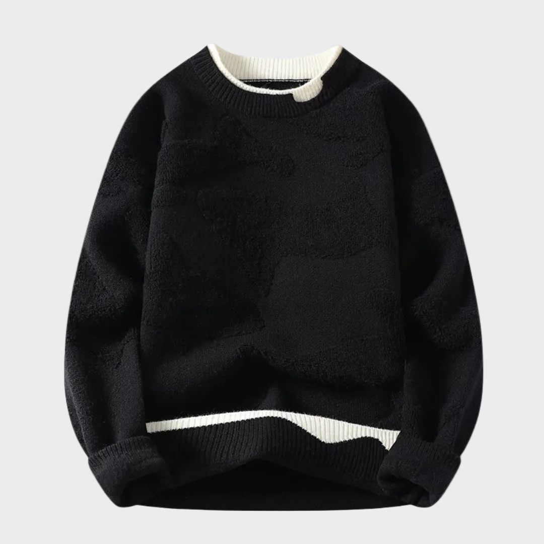 Maglione testurizzato con motivo astratto