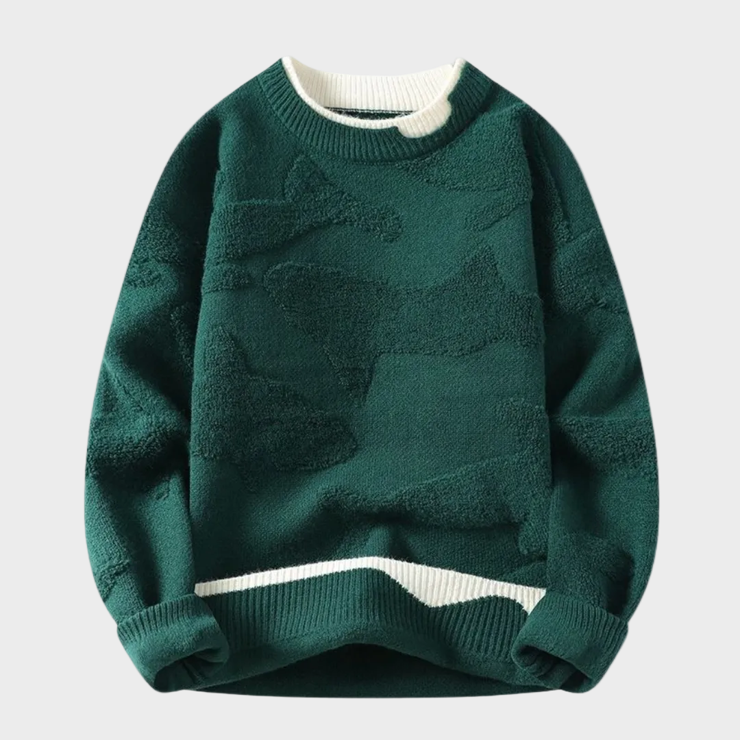 Maglione testurizzato con motivo astratto