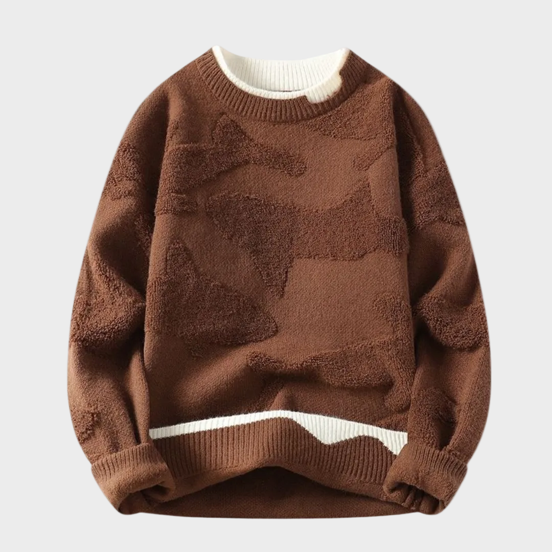 Maglione testurizzato con motivo astratto