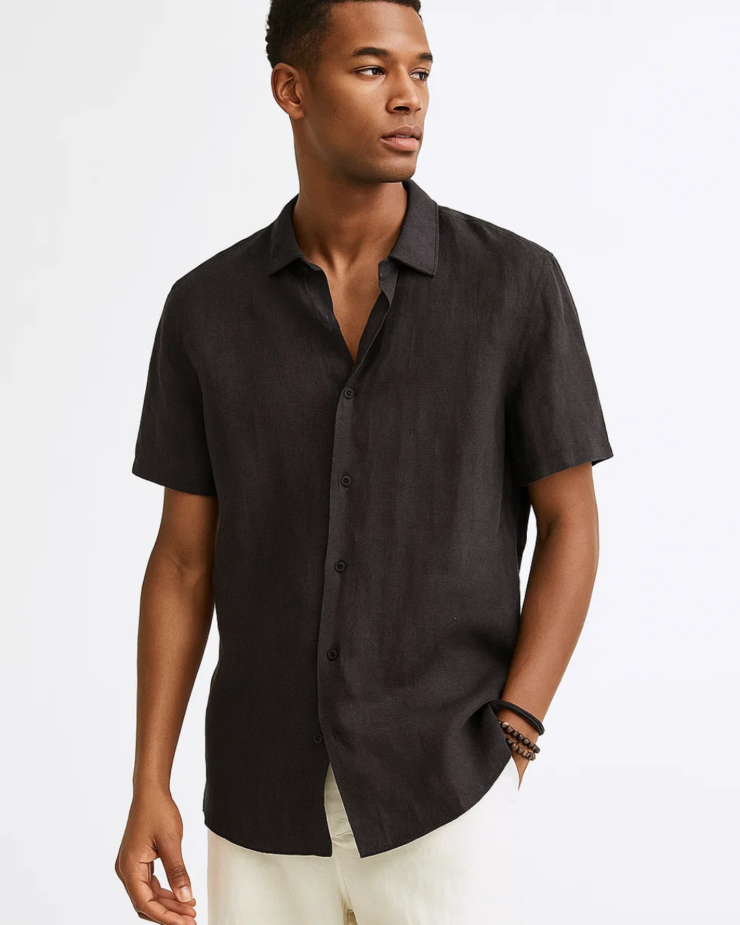 Camicia con bottoni - Colletto aperto