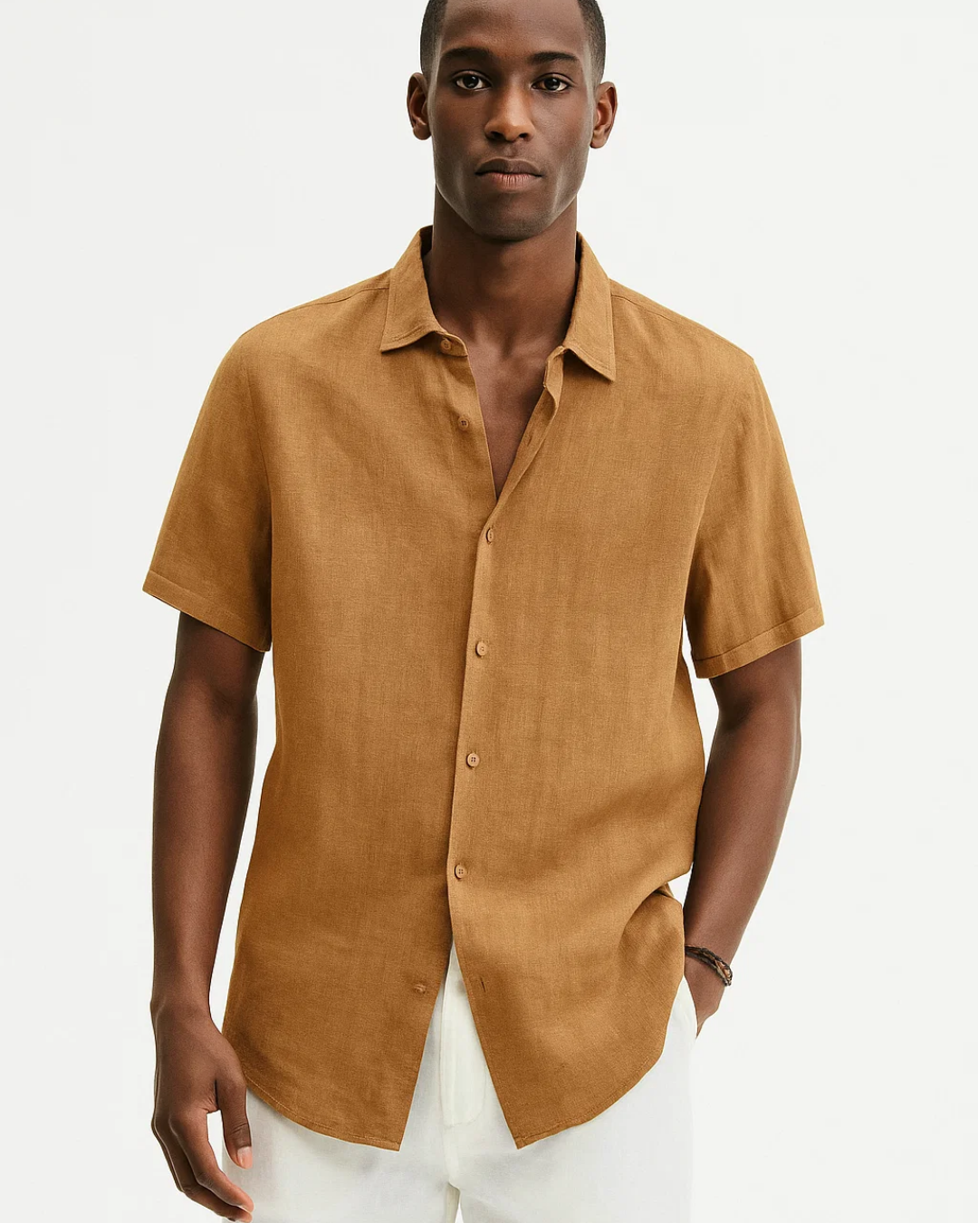Camicia con bottoni - Colletto aperto