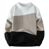 Maglione moderno lavorato a maglia in tre colori