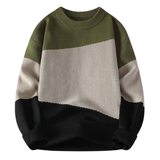 Maglione moderno lavorato a maglia in tre colori