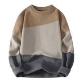 Maglione moderno lavorato a maglia in tre colori