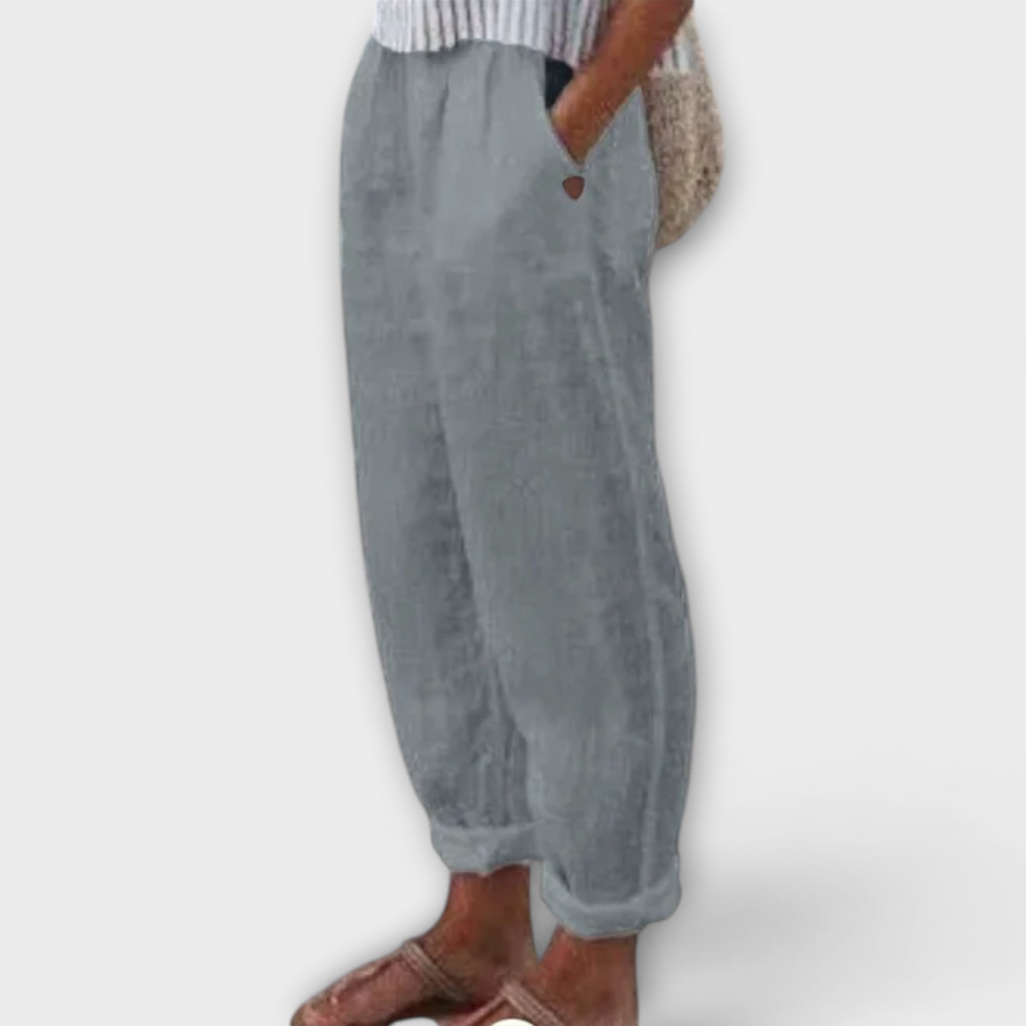 Clara - Pantaloni con elastico morbido e tasche laterali