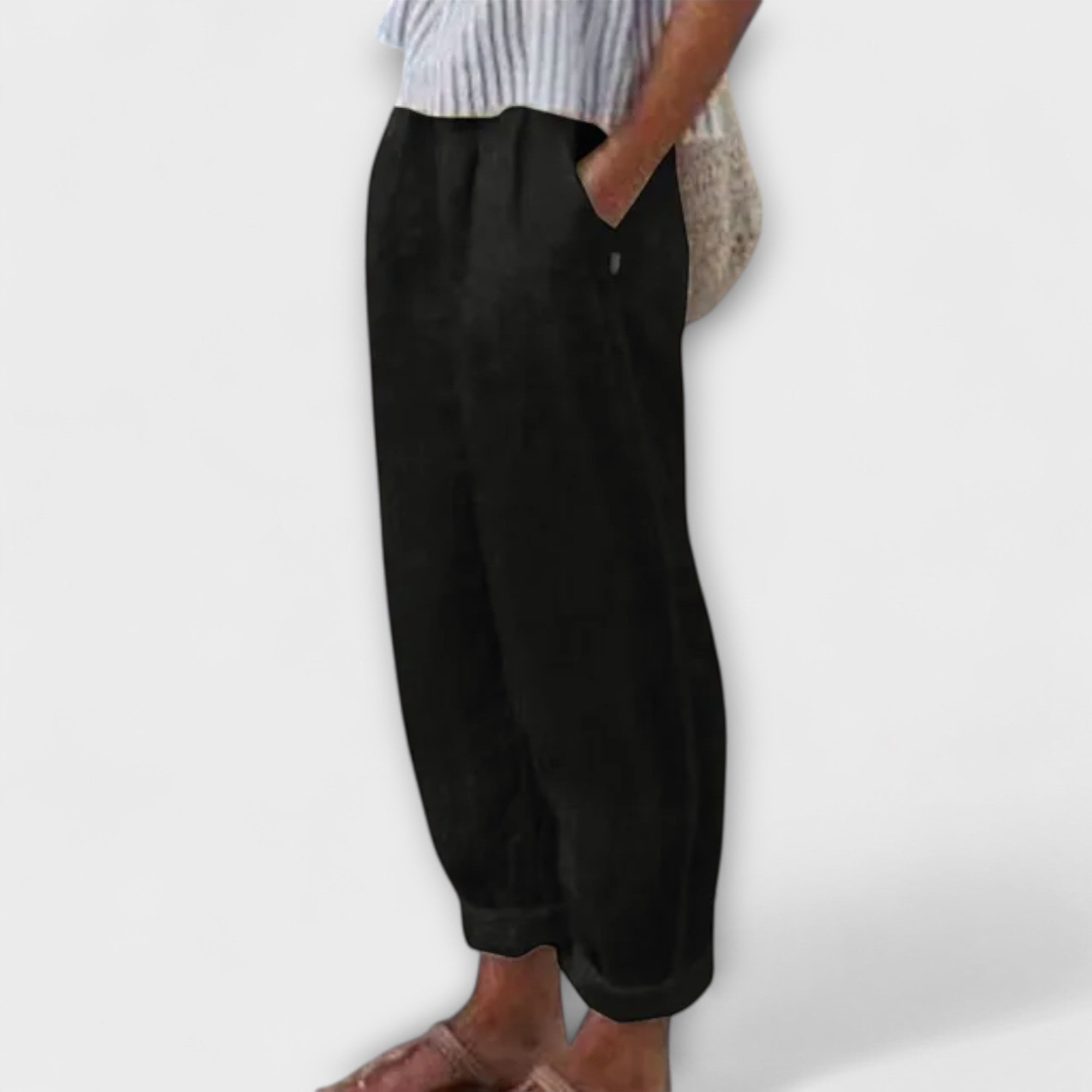 Clara - Pantaloni con elastico morbido e tasche laterali