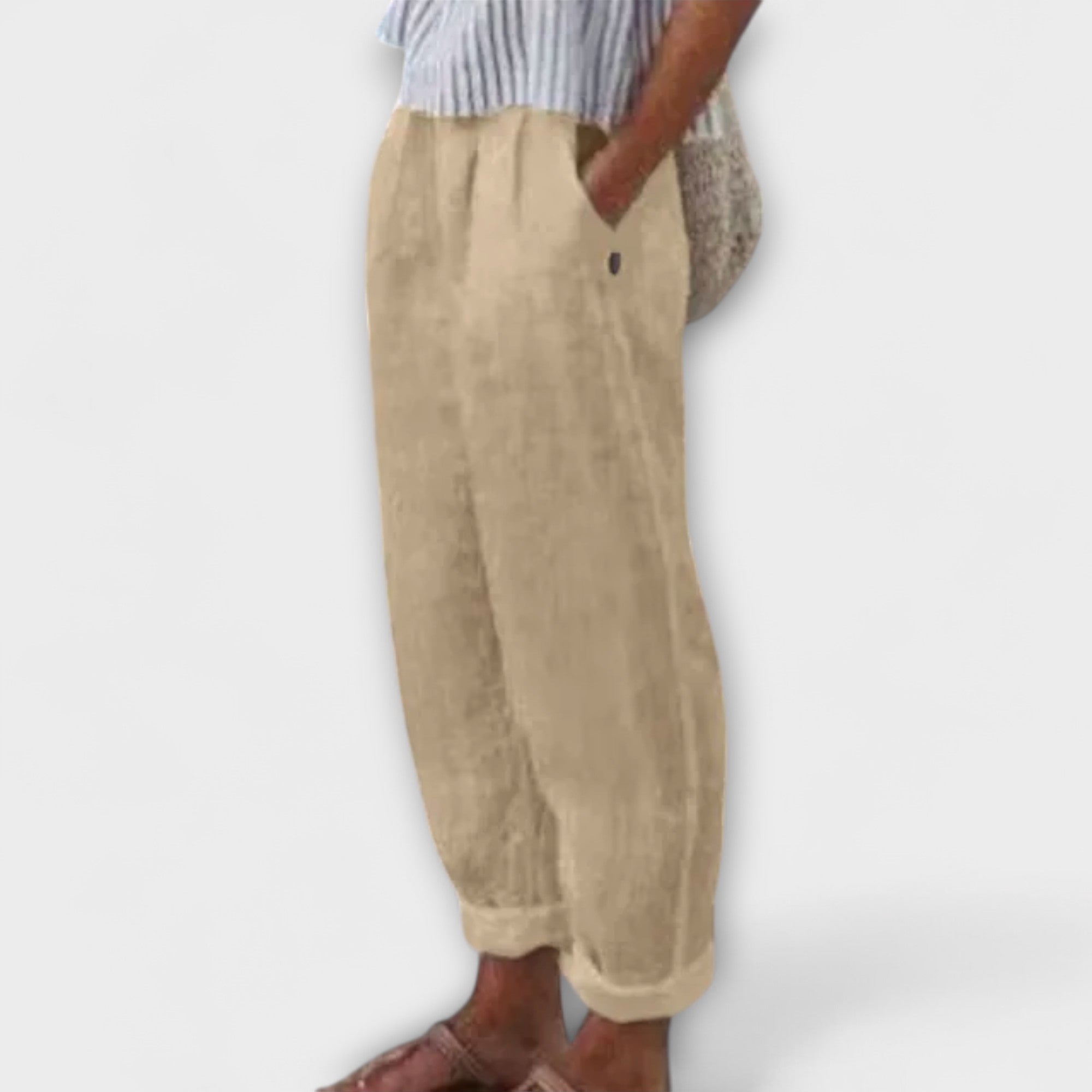 Clara - Pantaloni con elastico morbido e tasche laterali