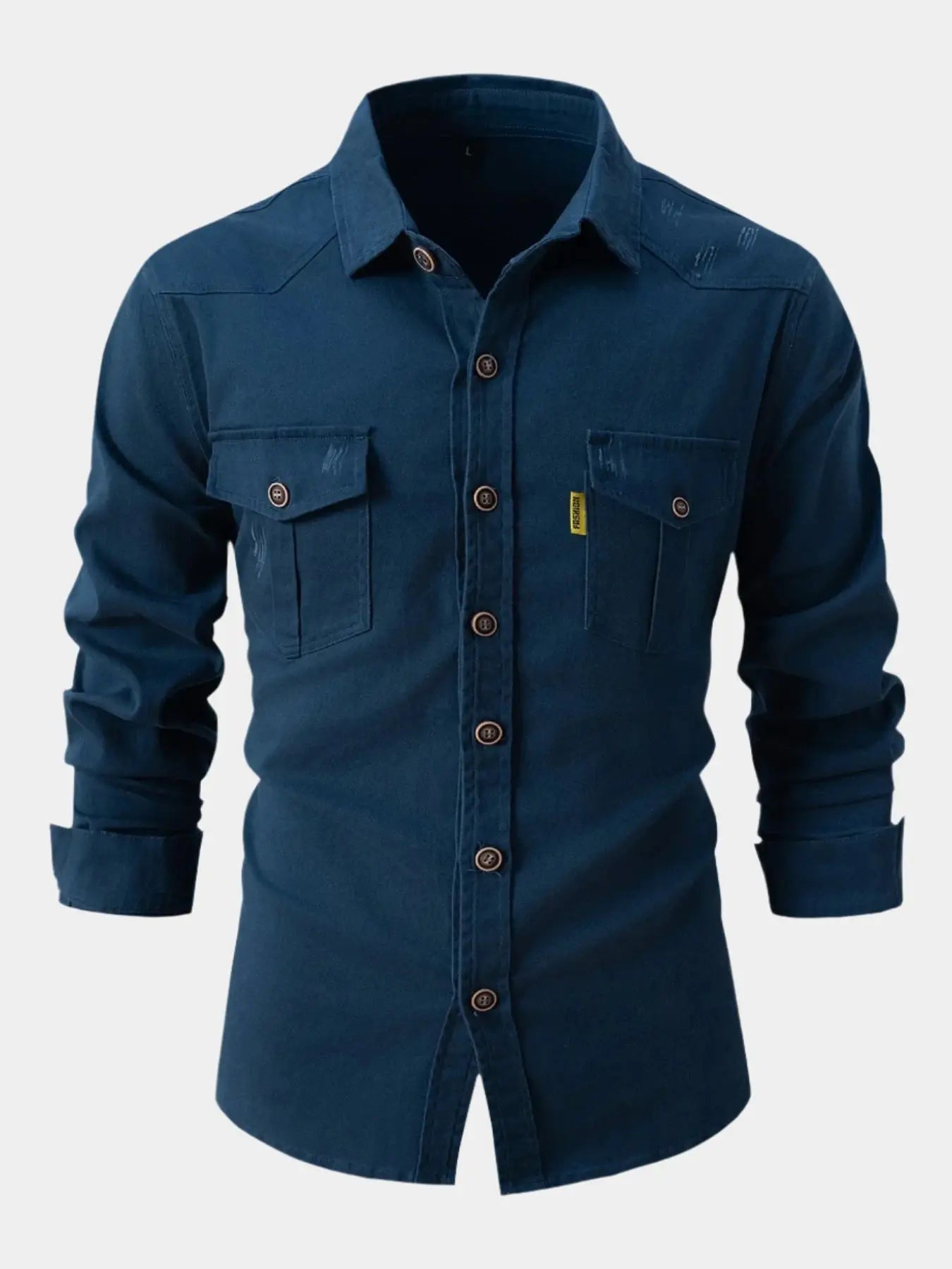 Camicia in misto denim - Bottoni