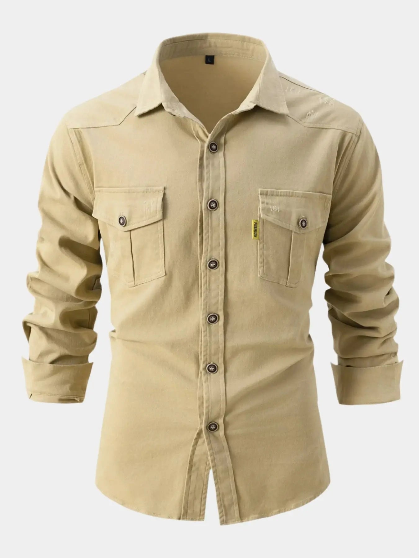 Camicia in misto denim - Bottoni