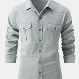 Camicia in misto denim - Bottoni