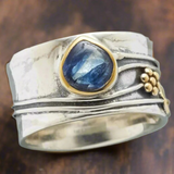 Anello meditativo bohémien con pietre preziose