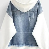Denise - Giacca in denim bicolore