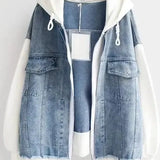 Denise - Giacca in denim bicolore