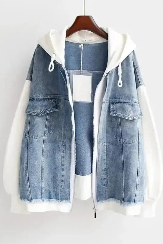 Denise - Giacca in denim bicolore