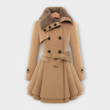 Emma - Cappotto elegante con collo in finta pelliccia