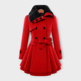 Emma - Cappotto elegante con collo in finta pelliccia