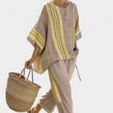 Lorena - Completo boho in lino e bambù