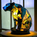 Pantera - Lampada in vetro colorato
