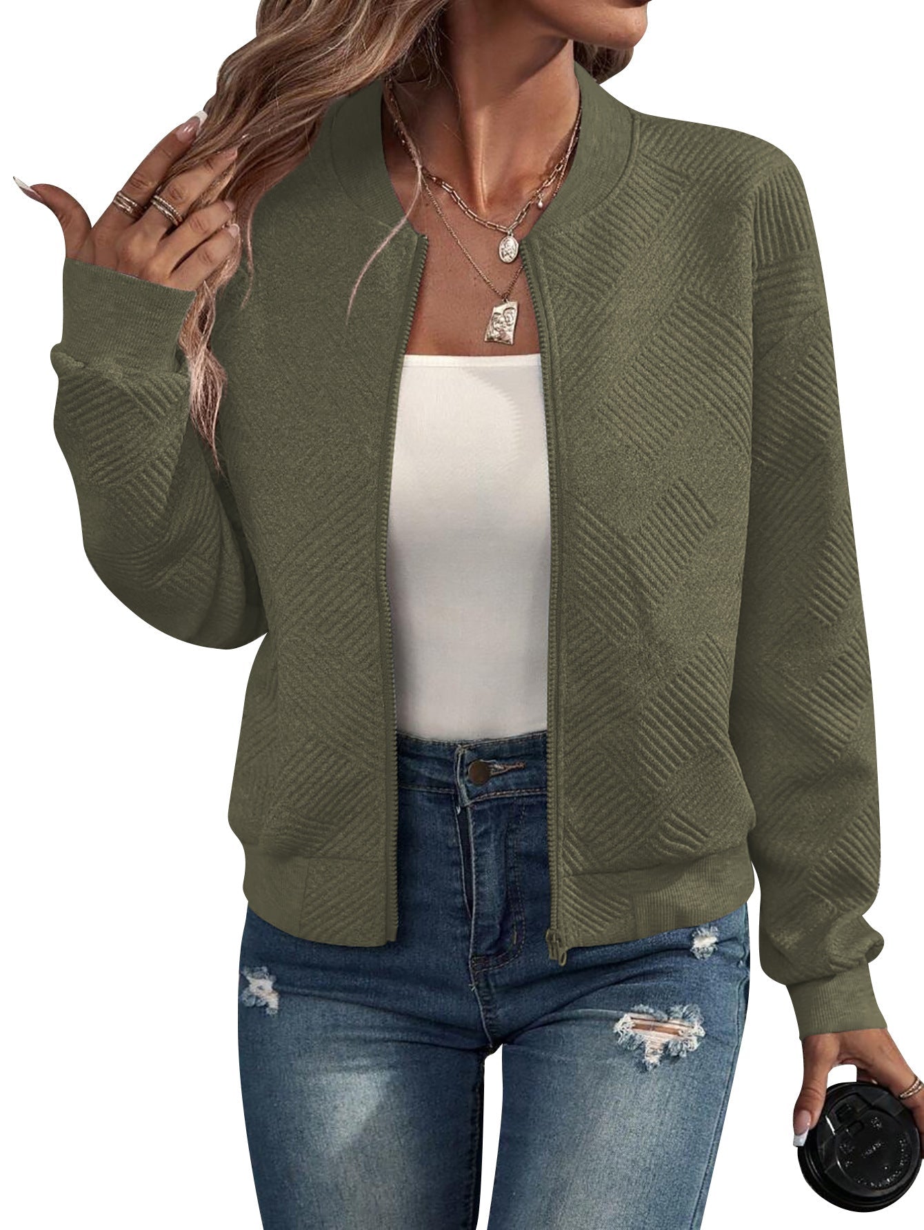 Dora - Bomber strutturato con zip