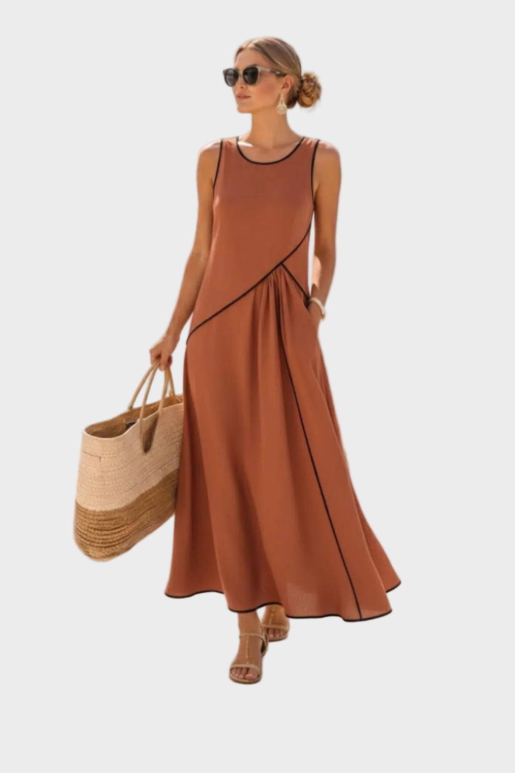 Erminia - Abito elegante senza maniche