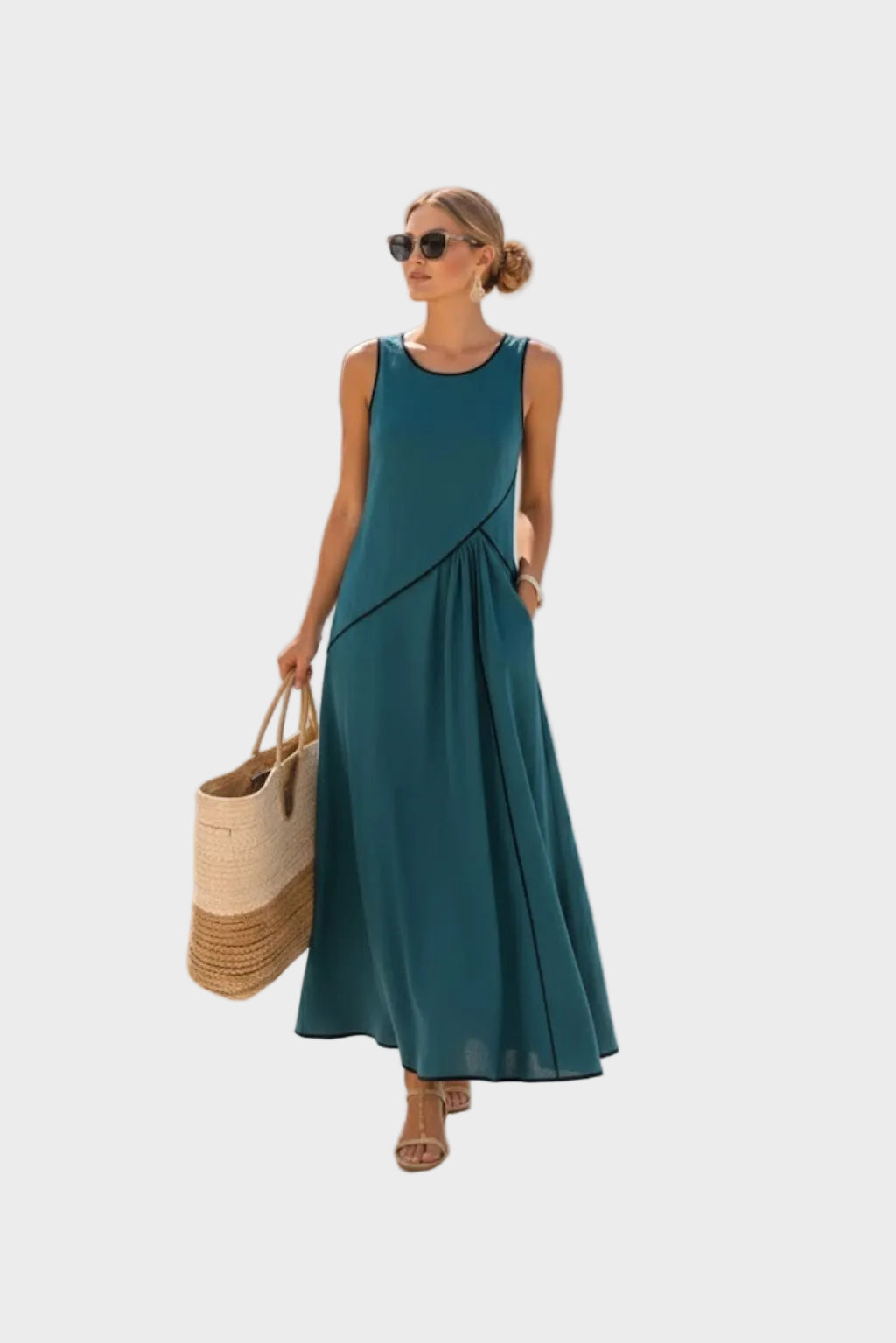 Erminia - Abito elegante senza maniche