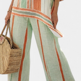 Dalila - Completo in lino a righe