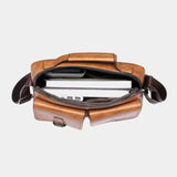 Oliviero™ - Borsa a spalla retrò squadrata