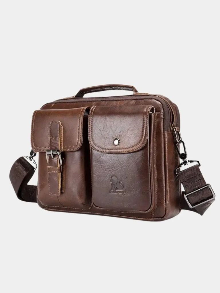 Oliviero™ - Borsa a spalla retrò squadrata