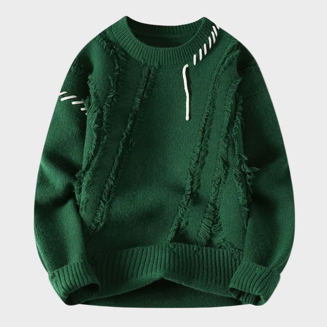 Maglione premium con finiture a coste