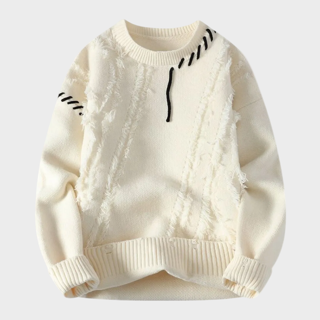 Maglione premium con finiture a coste