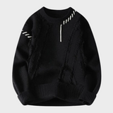 Maglione premium con finiture a coste